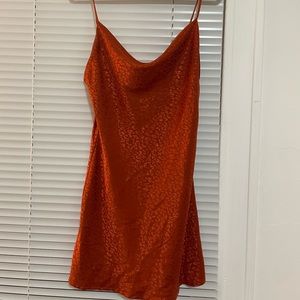 pitaya satin cowl neck slip dress